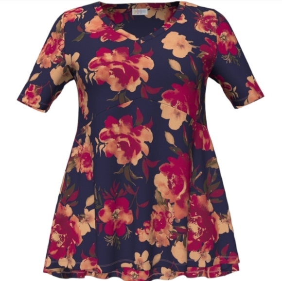 Floral V-neck top - Picture 4 of 4